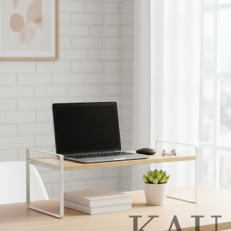 Repisa un nivel madera /metal blanco