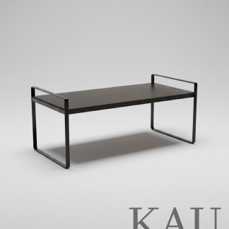 Repisa un nivel madera /metal negra