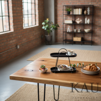 Estante doble metal negro