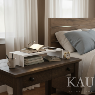 Repisa madera blanca deco